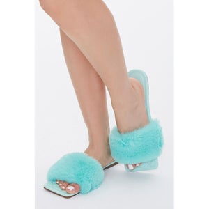 Faux Fur Quilted Slippers
