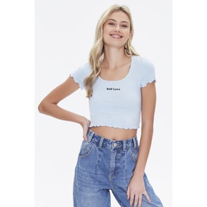 Cropped Self-Love Graphic Tee