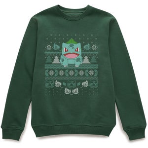 Sweatshirt de Noël Pokémon Bulbizarre Unisexe - Vert