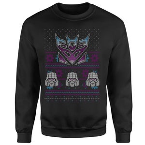 Transformers Christmas Decepticons Classic Ugly Knit Unisex Weihnachtspullover – Schwarz