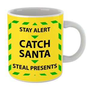 Stay Alert & Catch Santa Mug