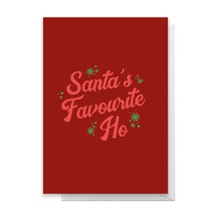 Santa's Favourite Ho Greetings Card