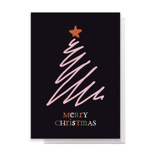 Merry Christmas Scribble Greetings Card