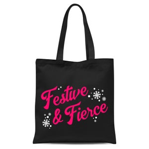 Festive & Fierce Tote Bag - Black