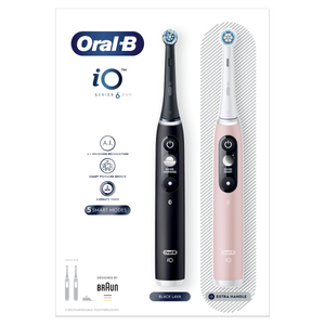 Oral B iO6 Series Duo Pack Black/Pink Sand Extra Toothbrush