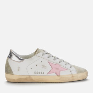 Golden Goose Deluxe Brand Women's Superstar Leather Trainers - White/Ice/Orchid Pink