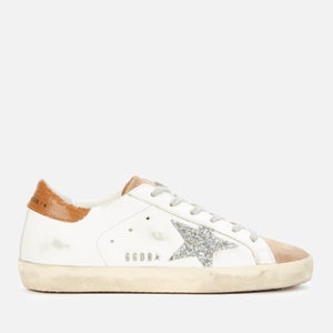 Golden Goose Women's Superstar Leather Trainers - White/Tobacco/Silver/Taupe