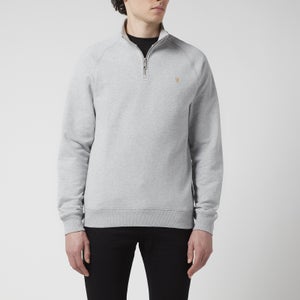 Farah Men's Jim Quarter-Zip Sweatshirt - Light Grey Marl