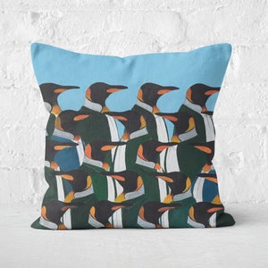 Penguins In Suits Square Cushion