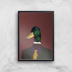 Duck In Suit Giclee Art Print