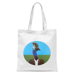 Cassowary In Suit Tote Bag - White