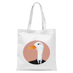 Ducky In Suit Tote Bag - White