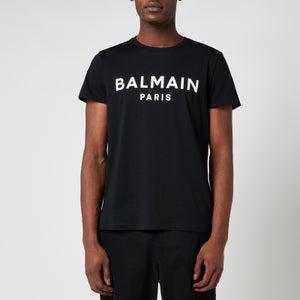 Balmain Men's Printed Logo T-Shirt - Black/White