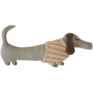 OYOY Mini Darling - Baby Daisy Dog - Light Grey / Rose