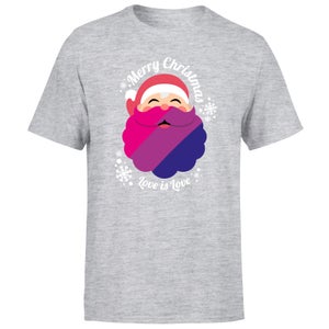 LGBTQ+ Bisexual Christmas Love Men's T-Shirt - Grey