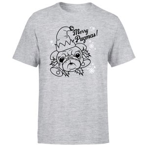 Merry Pugmas Men's T-Shirt - Grey
