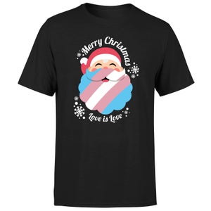 LGBTQ+ Trans Positive Christmas Men's T-Shirt - Black