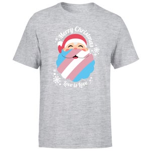 LGBTQ+ Trans Positive Christmas Men's T-Shirt - Grey