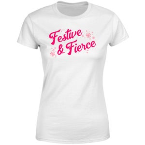 Snowy Festive & Fierce Women's T-Shirt - White