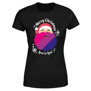 LGBTQ+ Bisexual Christmas Love Women's T-Shirt - Black