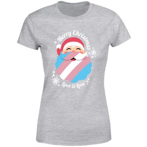 LGBTQ+ Trans Positive Christmas Women's T-Shirt - Grey