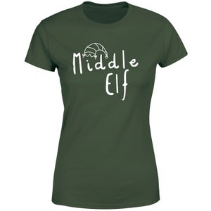 Middle Christmas Elf Women's T-Shirt - Green
