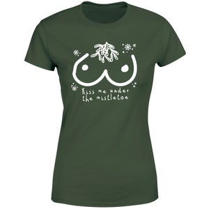 Kiss Me Under The Mistletoe Women's T-Shirt - Green