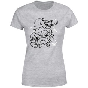 Merry Pugmas Women's T-Shirt - Grey