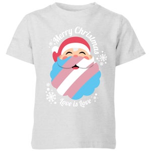LGBTQ+ Trans Positive Christmas Kids' T-Shirt - Grey