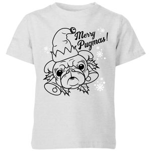 Merry Pugmas Kids' T-Shirt - Grey