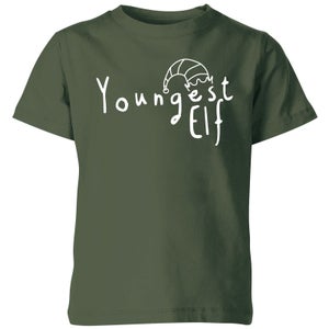 Youngest Christmas Elf Kids' T-Shirt - Green