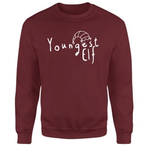Youngest Elf Sweatshirt - Burgundy