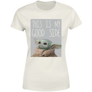 Camiseta para mujer The Mandalorian The Child Good Side de Star Wars - Crema