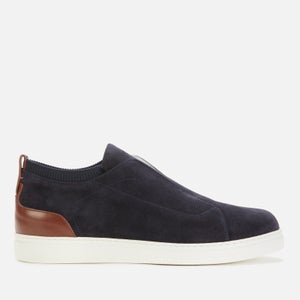 Canali Men's Suede Inner Sock Derby Pump Trainers - Navy Blue