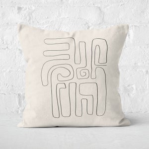 Abstract Line Square Cushion