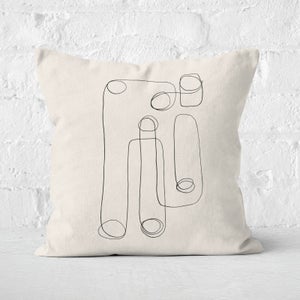 Abstract Line Doodles Square Cushion