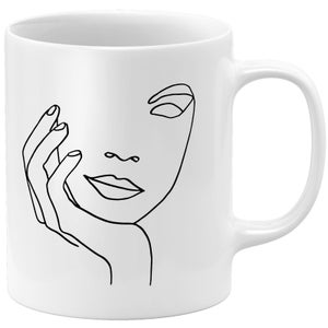 Line Art Hand One Eye Mug