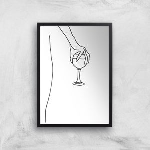 Hand Holding Wine Giclee Art Print