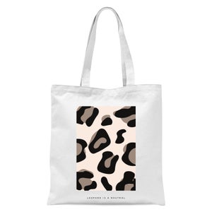Leopard Powder Tote Bag - White
