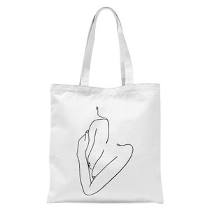 Female Holding Arms Tote Bag - White