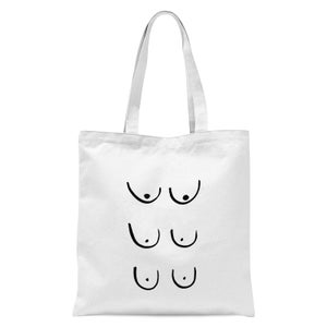 Triple Boobs Tote Bag - White