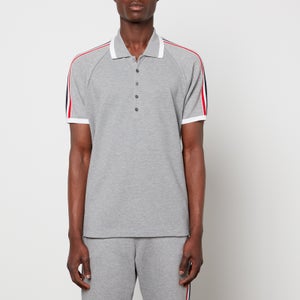 Thom Browne Men's Raglan Sleeve Polo Shirt - Light Grey