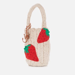 JW Anderson Women's Strawberry Knitted Shopper Bag - Natural/Red