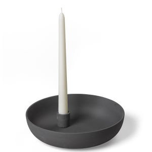 Aery Orbital Step Candle Holder - Charcoal - Large