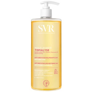 SVR TOPIALYSE 24hr Hydrating Soothing Eczema Face & Body Micellar Shower Oil for Very Dry, Sensitive Skin, All Ages, 1L