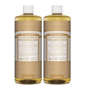 Dr. Bronner's Sandalwood and Jasmine Pure-Castile Liquid Soap Duo