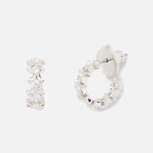 Kate Spade New York Women's Star Huggies - Clear/Silver