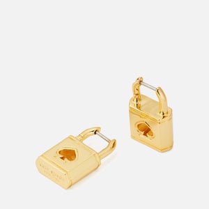Kate Spade New York Women's Lock and Spade Hoops - Gold