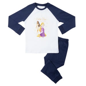 Disney Princess Holiday Magic Kids' Pyjamas - Navy White