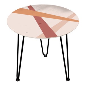 Decorsome - Blush Lines Wooden Side Table